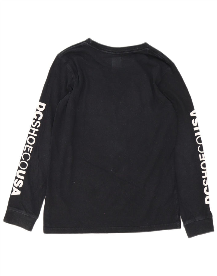 DC Boys Graphic Top Long Sleeve 11-12 Years Medium Black Cotton