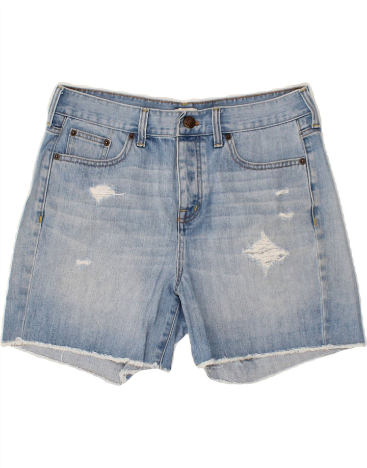 J. CREW Womens Distressed Denim Shorts W28 Medium Blue Cotton Vintage J. Crew and Second-Hand J. Crew from Messina Hembry 