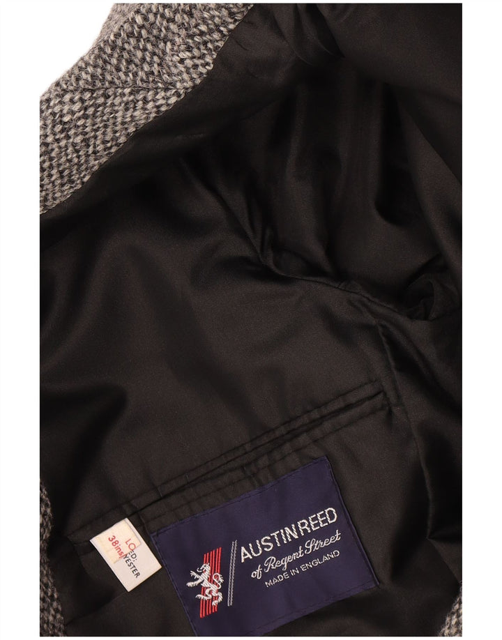 Jachetă pentru bărbați Harris Tweed cu 2 nasturi, UK 40, lână mare, gri