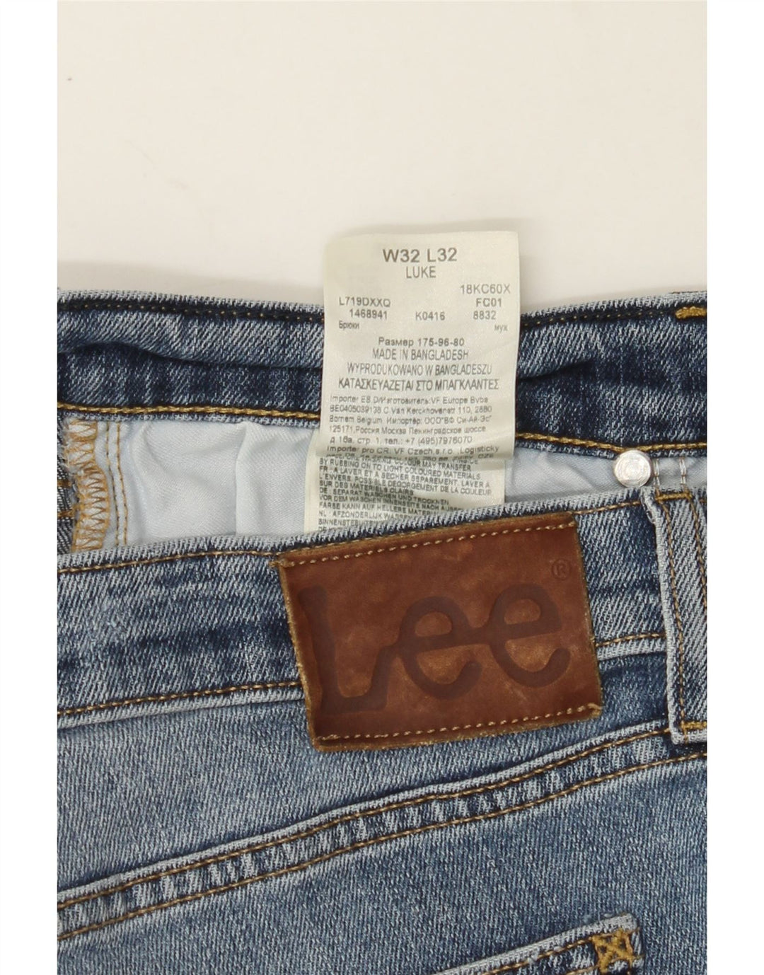 LEE Womens Luke Distressed Slim Jeans W32 L32 Blue Cotton Vintage Lee and Second-Hand Lee from Messina Hembry 