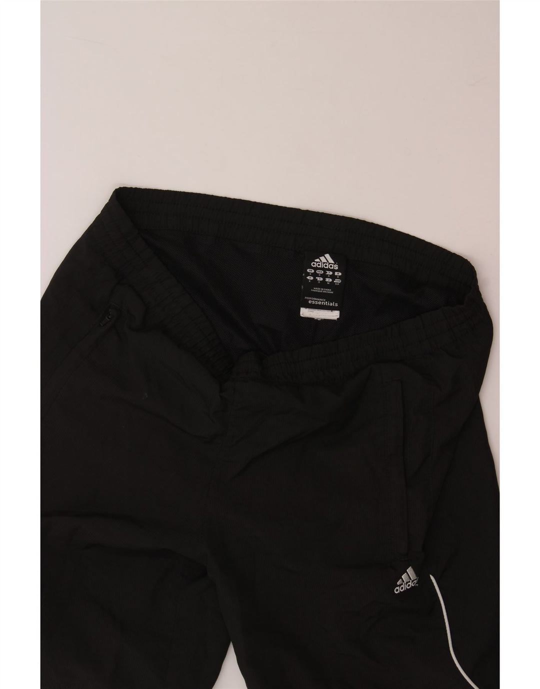 ADIDAS Mens Sport Shorts Small Black Polyester Vintage Adidas and Second-Hand Adidas from Messina Hembry 