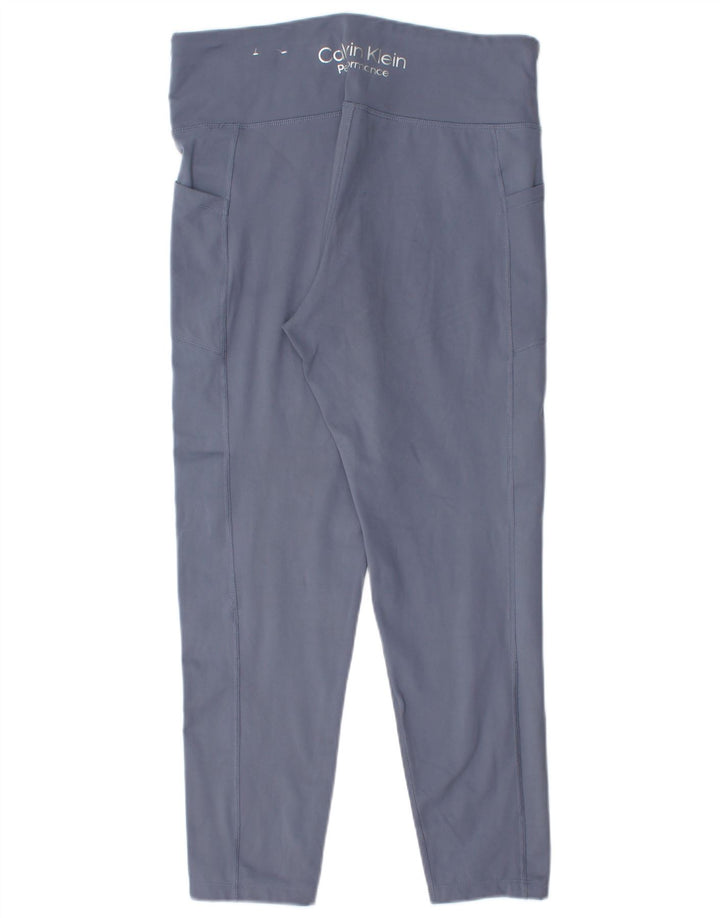 Calvin Klein Womens Leggings UK 18 XL  Blue Polyester