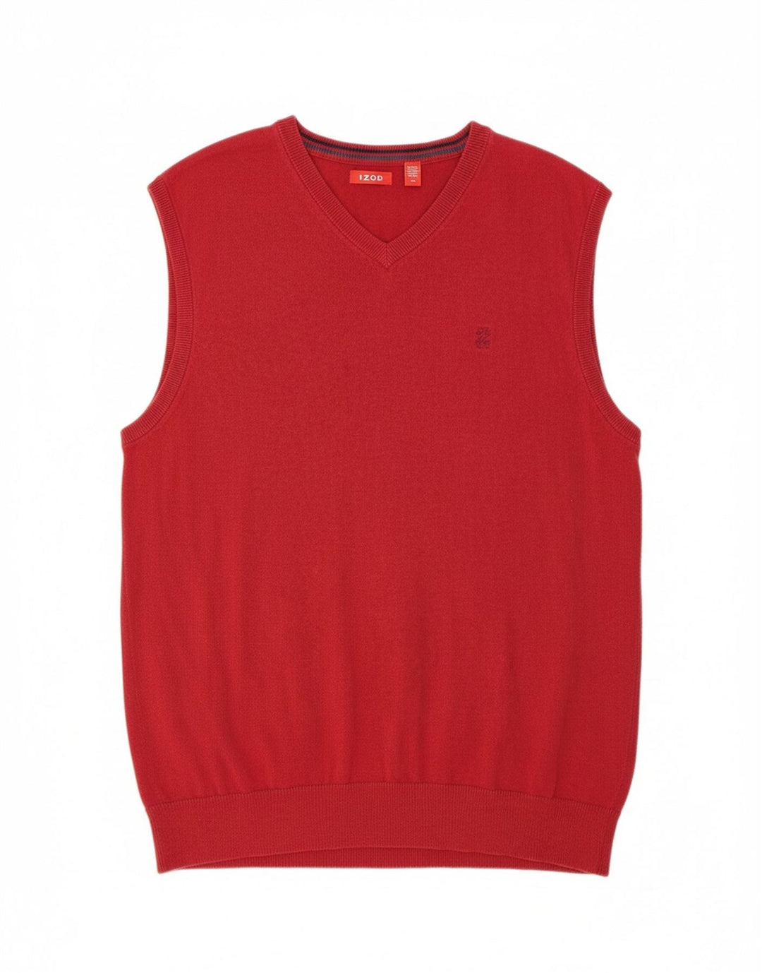 IZOD Mens Vest Tank Top Large Burgundy Cotton Vintage Izod and Second-Hand Izod from Messina Hembry 