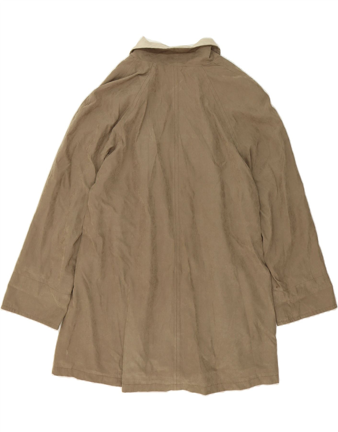 CANADA Womens Overcoat UK 18 XL Beige Colourblock Polyester Vintage Canada and Second-Hand Canada from Messina Hembry 