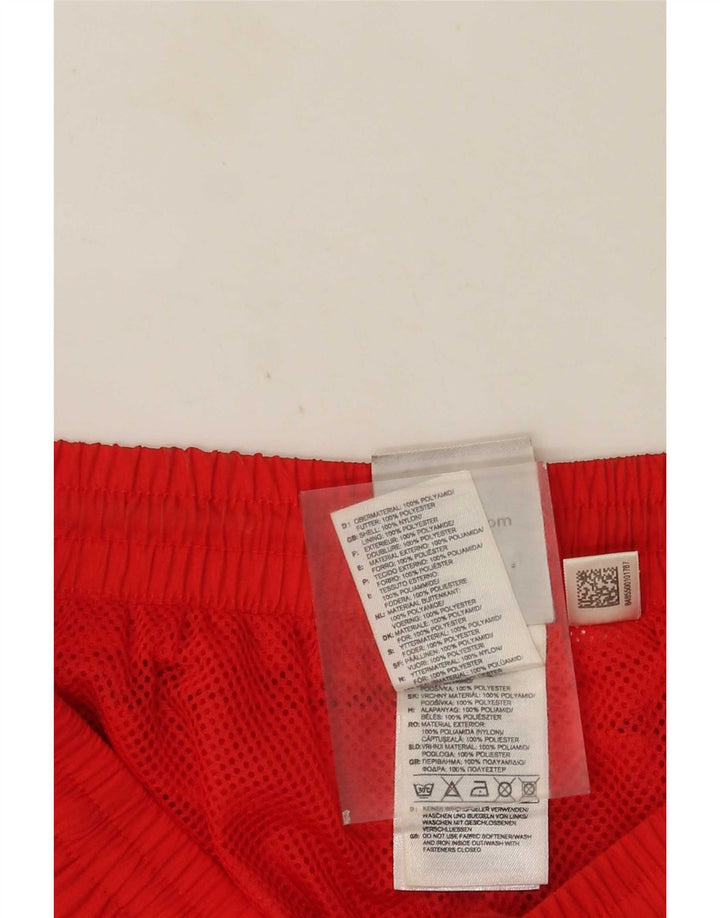 Adidas Mens Bermuda Cargo Sport Shorts Large Red Nylon