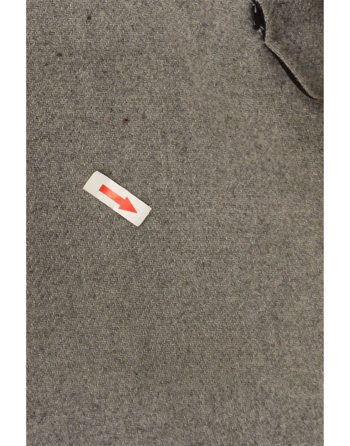 Zara Womens Double Breasted Coat UK 14 Medium Grey Polyester