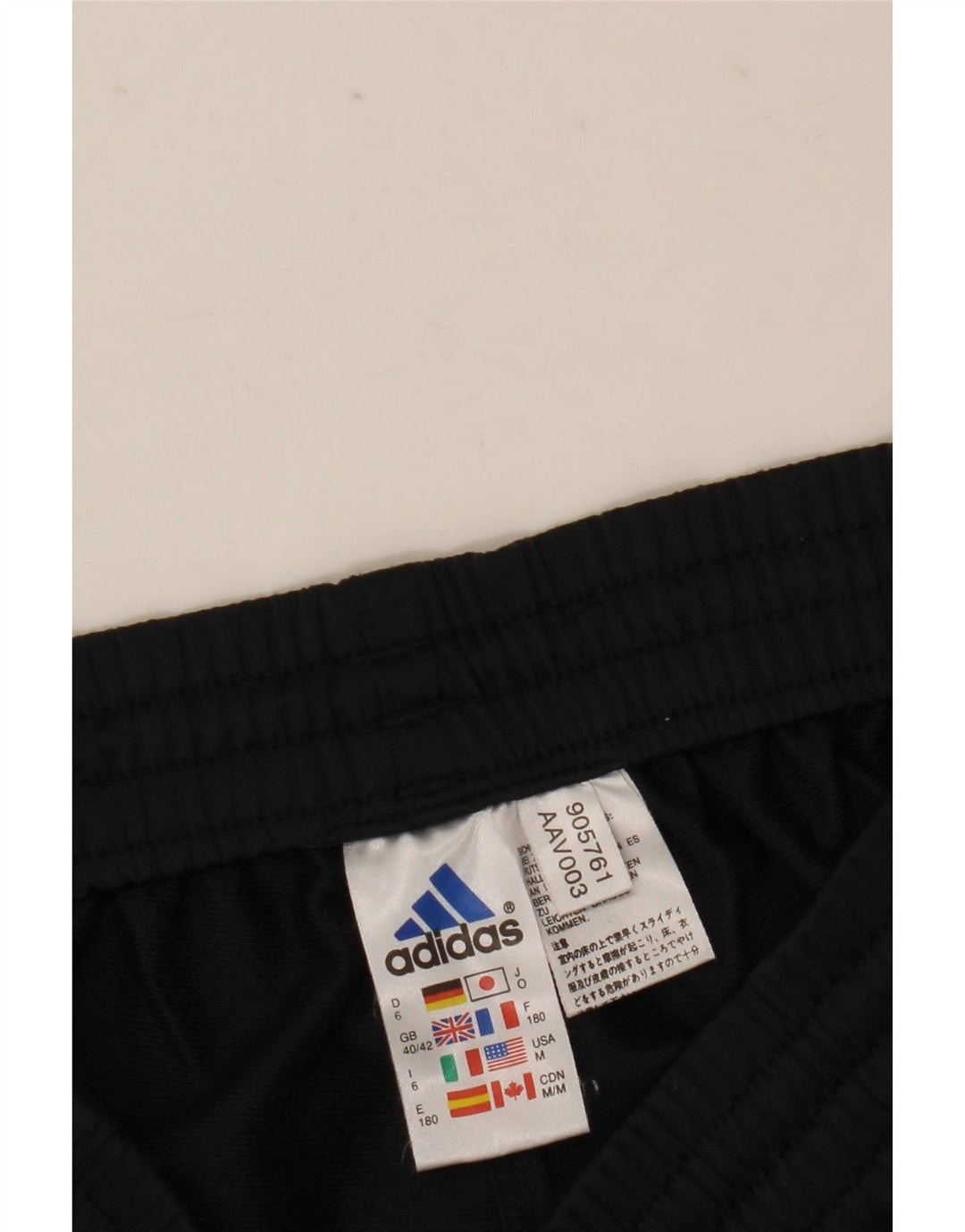 Adidas Mens Tracksuit Trousers UK 40/42 Medium  Black Colourblock Polyester