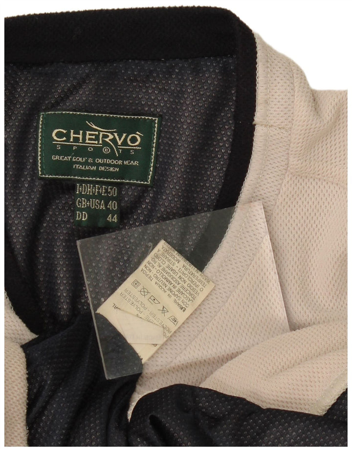CHERVO Mens Graphic Sweatshirt Jumper UK 40 Medium Grey Polyester