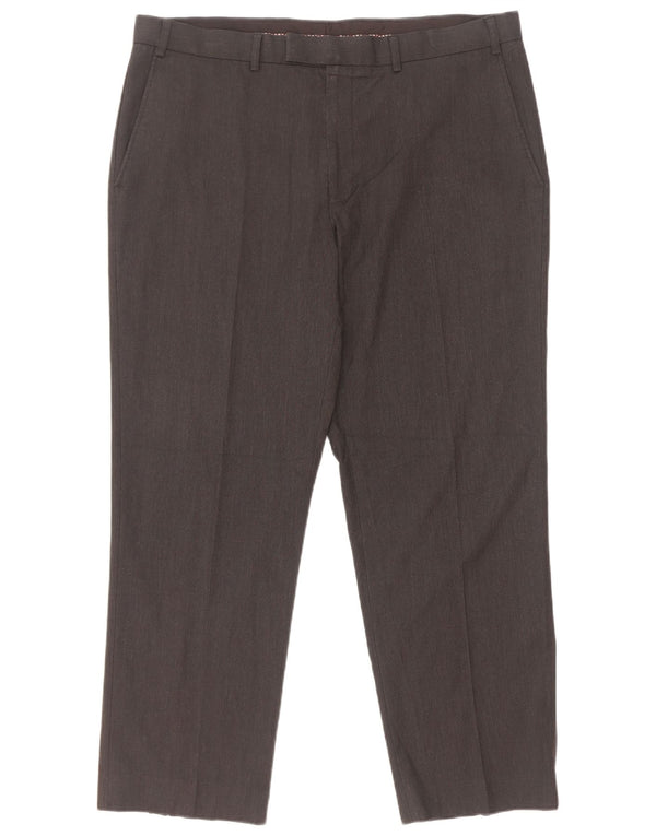 Marks & Spencer Mens Regular Fit Suit Trousers W38 L29 Grey Polyester