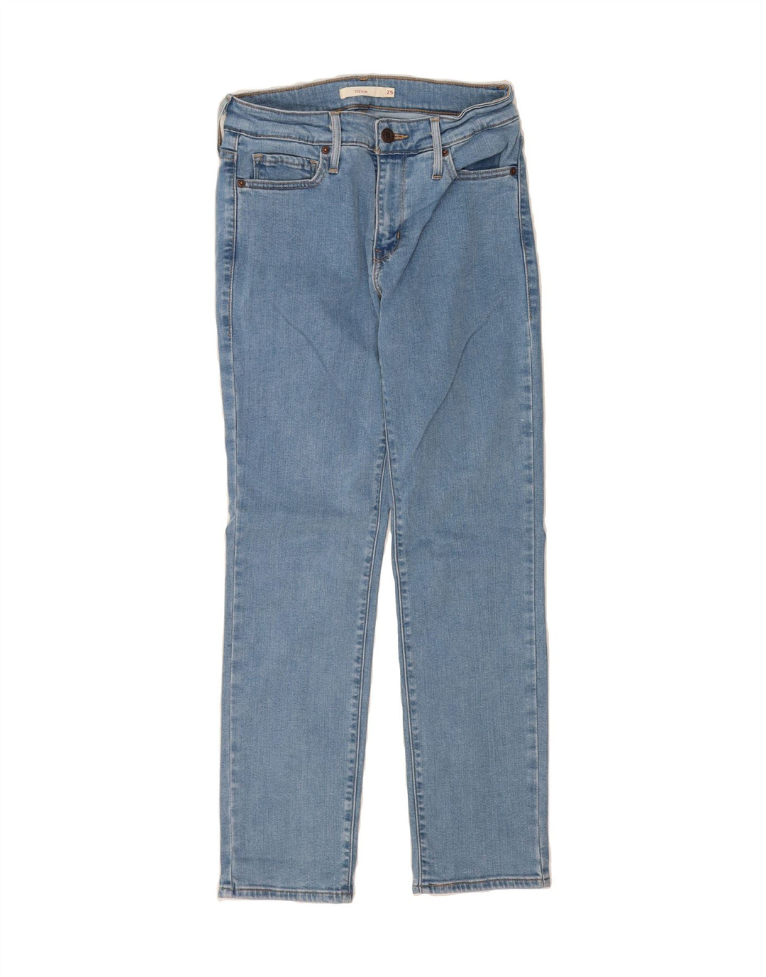 LEVI'S Womens 712 Slim Jeans W25 L28 Blue Cotton Vintage Levi's and Second-Hand Levi's from Messina Hembry 