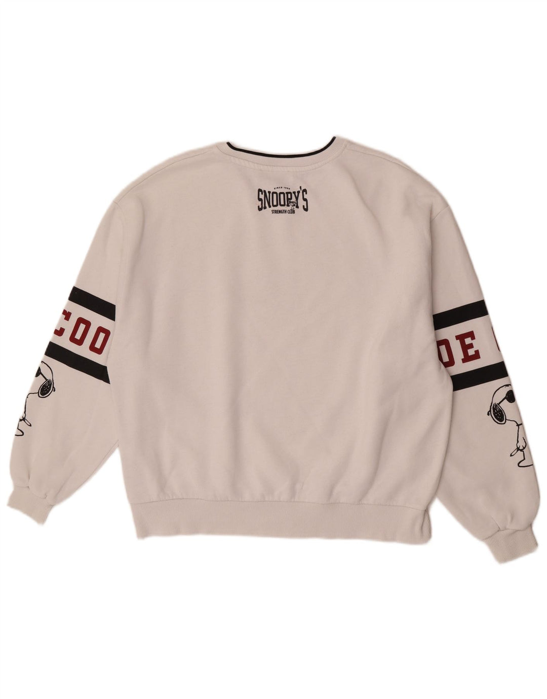 Felpa da uomo con grafica Pull & Bear Peanuts, color block bianco medio