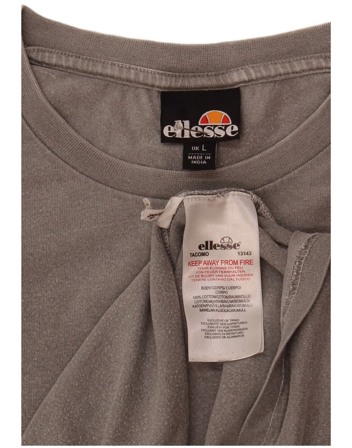 Ellesse T-Shirt Homme Haut Large Gris Coton