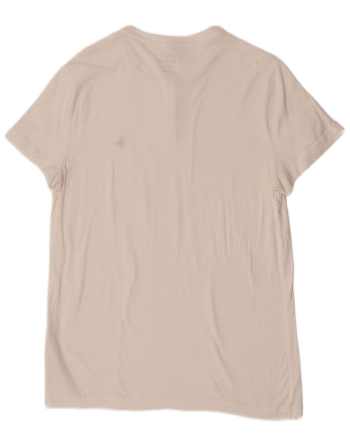 Jack Wills Herren-T-Shirt aus mittelweißer Baumwolle
