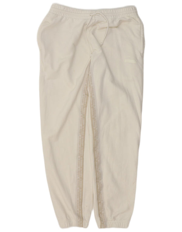 Pantaloni da tuta da donna Adidas Joggers UK 14 Large Off White Sports