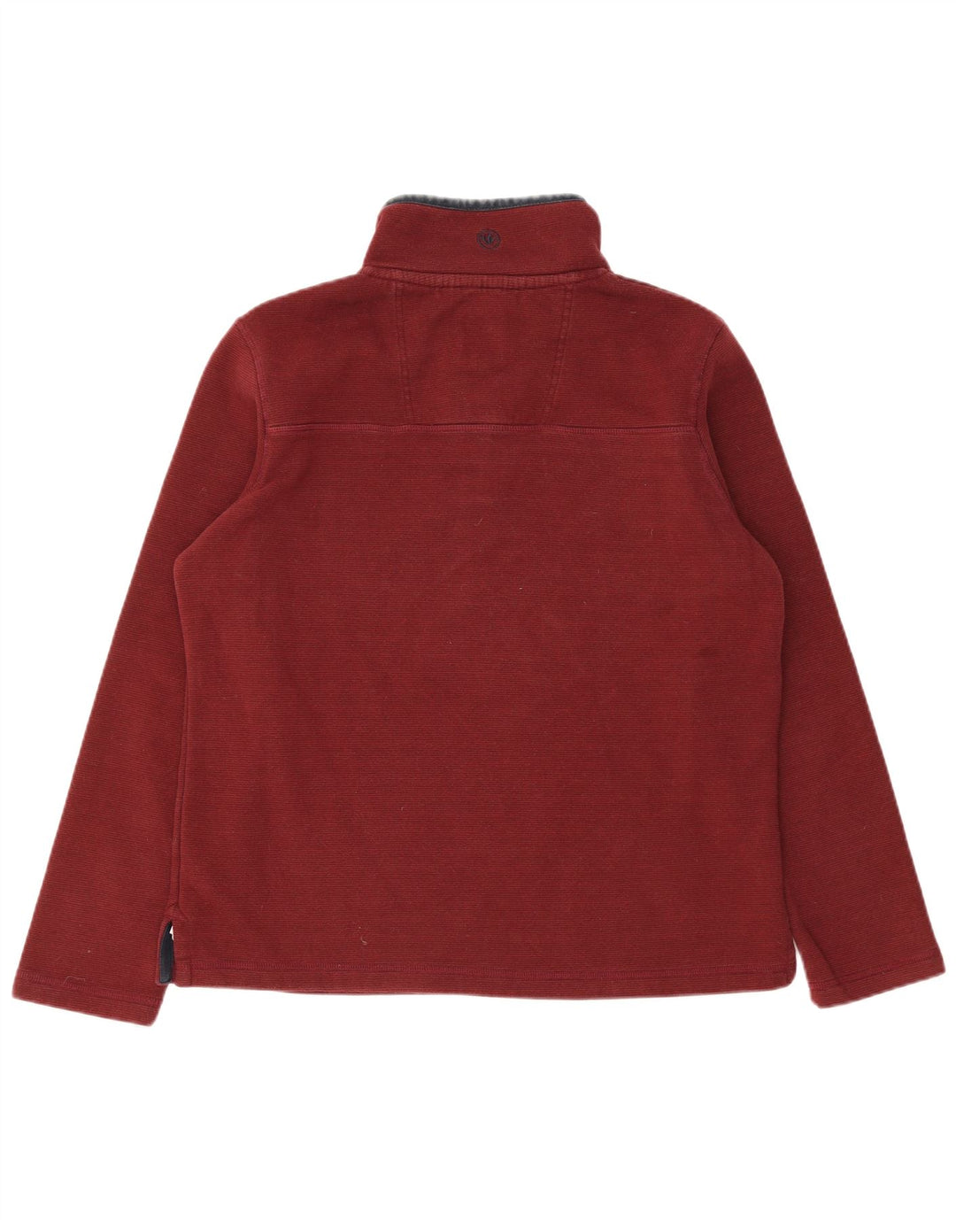 Fat Face Mens Button Neck Sweatshirt Jumper Large Burgundy Cotton