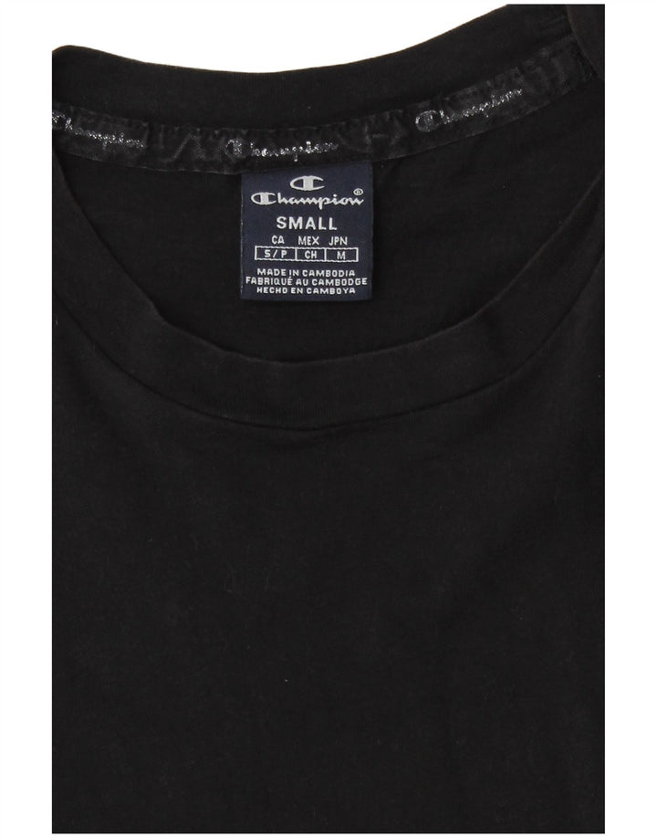 Champion Mens Graphic T-Shirt Top Small Black