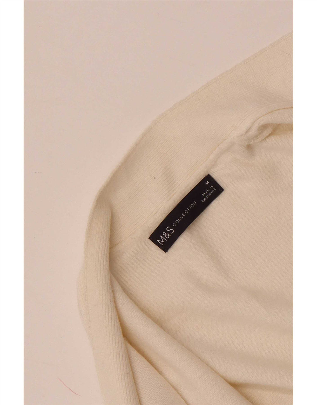 Marks & Spencer Womens Open Cardigan Sweater UK 14 Medium White