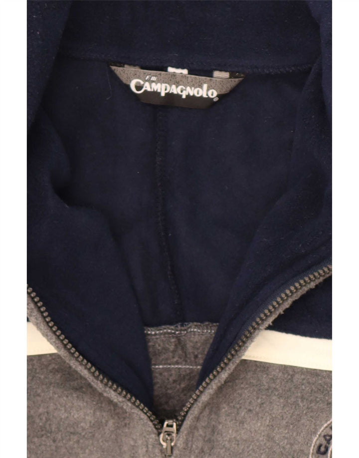 Campagnolo Mens Zip Neck Fleece Jumper Medium Grey Colourblock Polyester
