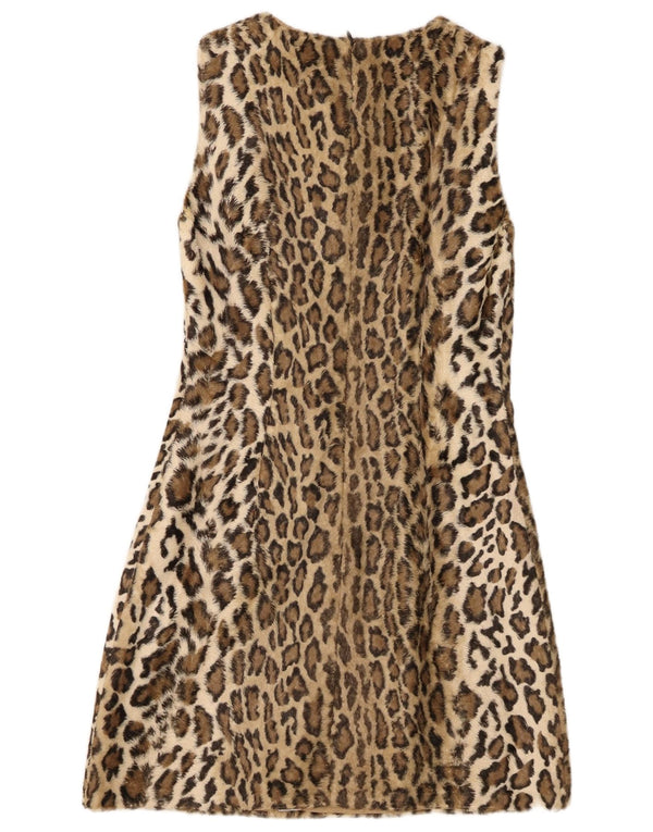 Γυναικείο φόρεμα με ψεύτικη γούνα L'altra Moda IT 40 Small Beimal print