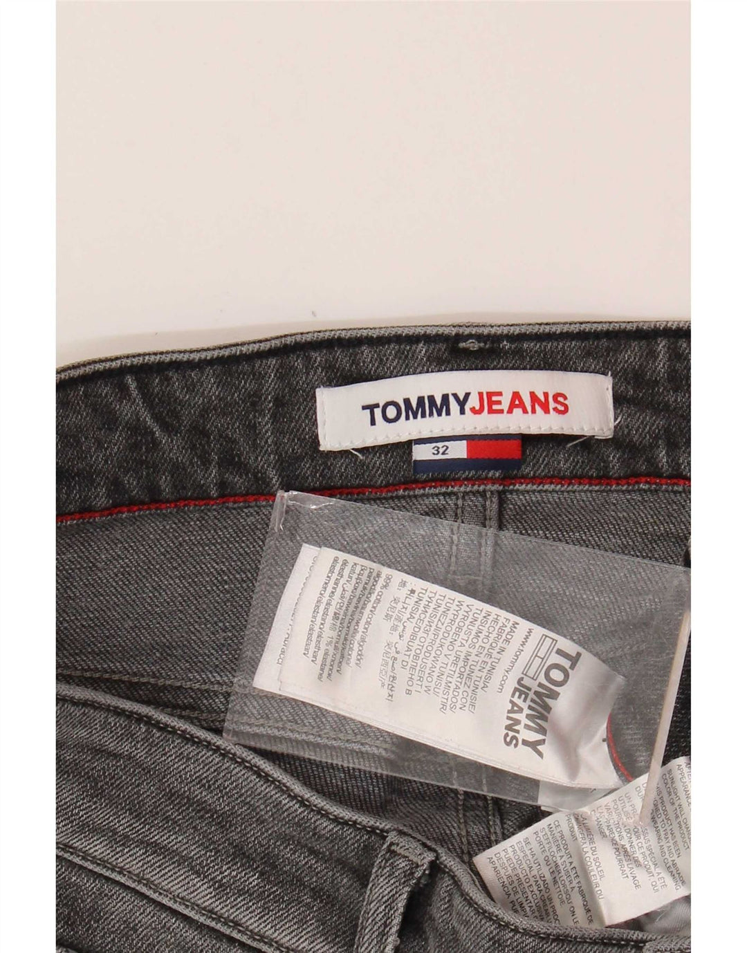Tommy Hilfiger Mens Denim Shorts W32 Medium Grey Cotton