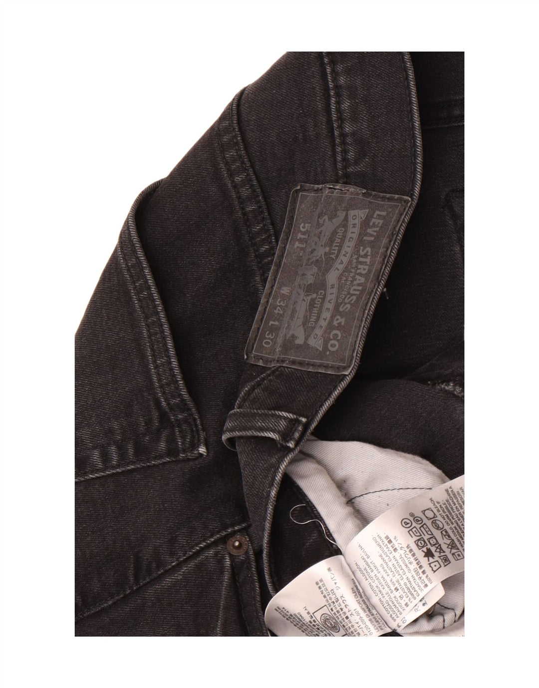 Levi's Herre 511 Slim Jeans W34 L30 Sort Bomuld