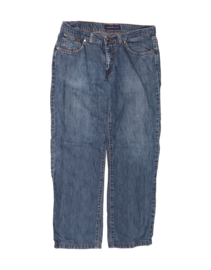 TRUSSARDI Mens Straight Jeans IT 48 Medium W32 L29 Blue Cotton Vintage Trussardi and Second-Hand Trussardi from Messina Hembry 