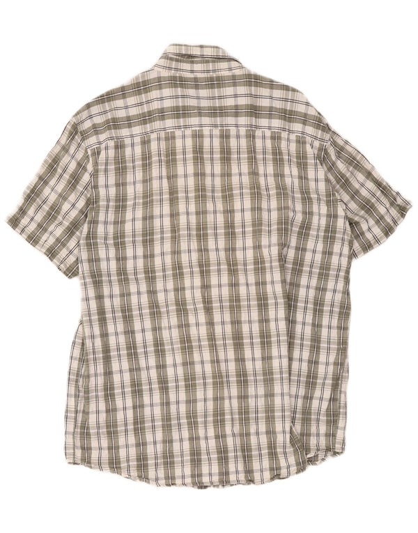 Wrangler Camisa masculina de manga curta regular fit 2XL algodão xadrez verde