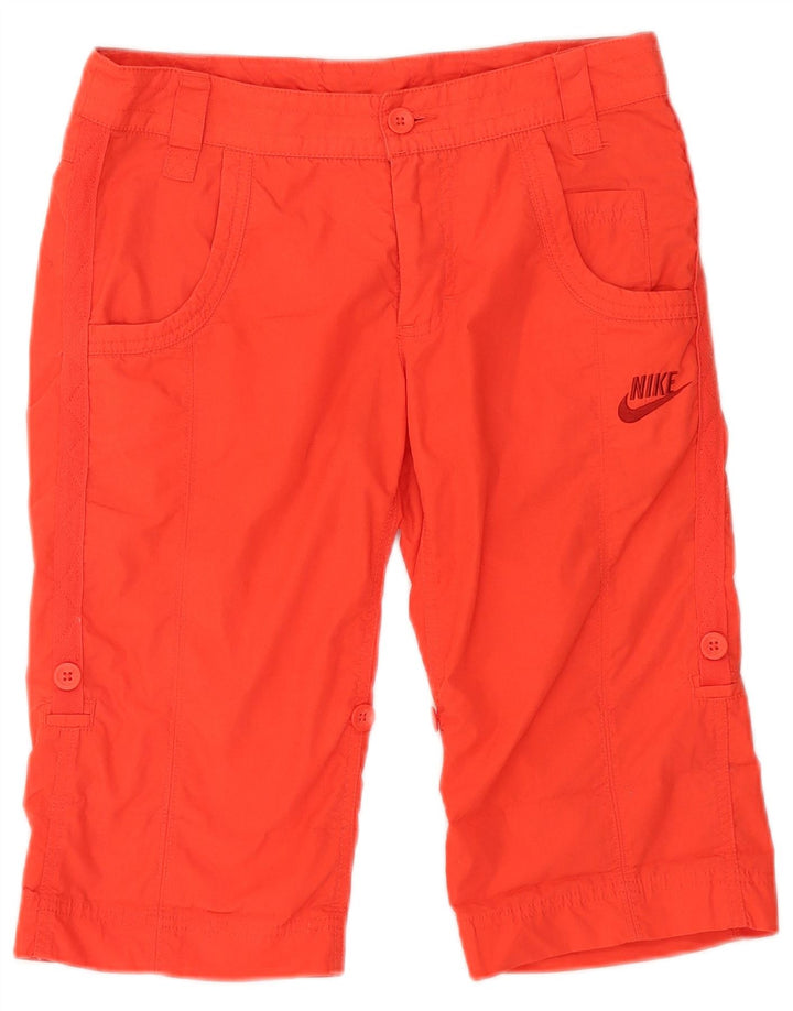 Bermuda da donna Nike UK 10 Small W30 poliestere rosso