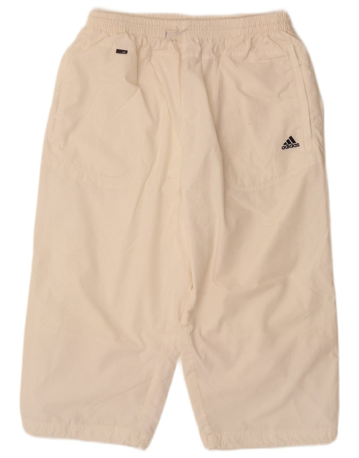 Bermude sport pentru bărbați ADIDAS, mari, din poliester alb
