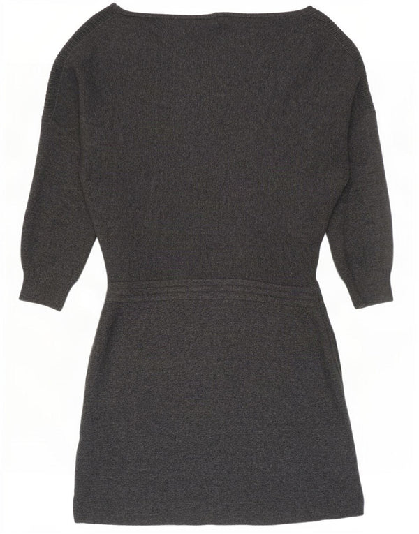 Reiss Womens Long Sleeve Jumper Dress UK 16 Large Grey Viscose