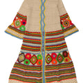 Sweter damski o przedłużonym fasonie w stylu vintage, UK 12, średni, wielobarwny