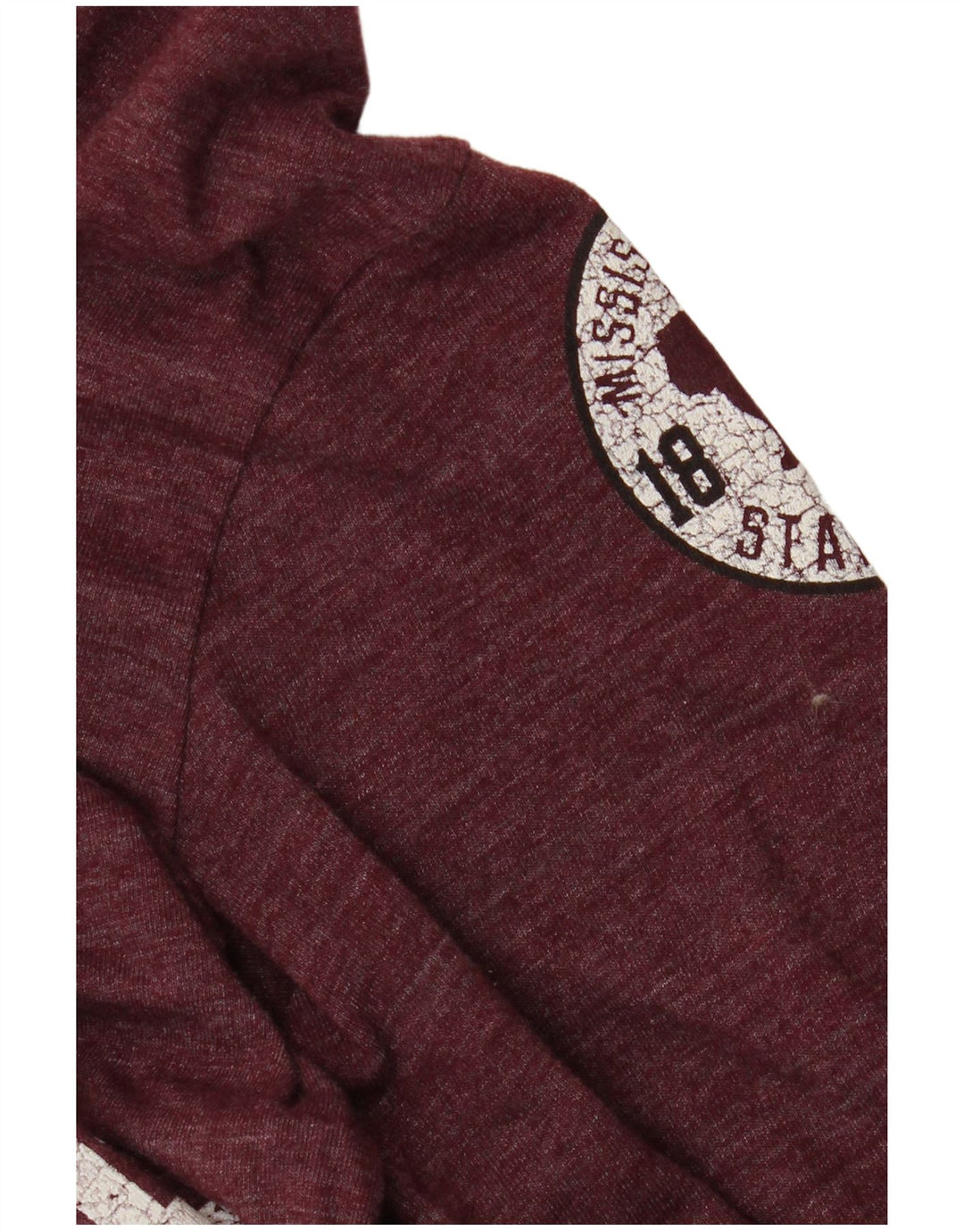 Adidas Mens Graphic Top Long Sleeve Medium Burgundy