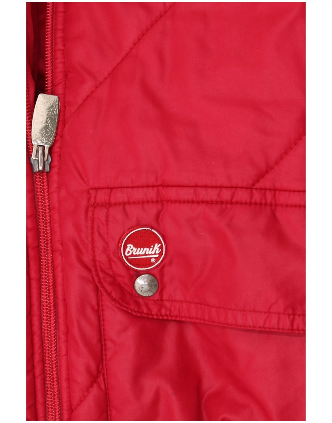 Brunik Herren Wattierte Jacke UK 38 Mittelroter Farbblock