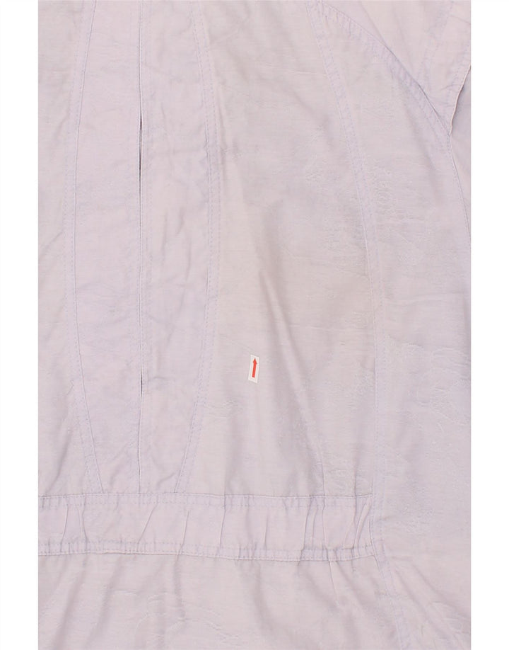 VINTAGE Womens Windbreaker Coat IT 42 Medium Purple Cotton Vintage Vintage and Second-Hand Vintage from Messina Hembry 