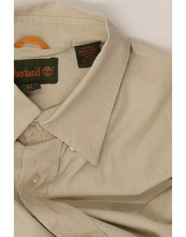 Timberland Mens Shirt Medium Beige Cotton
