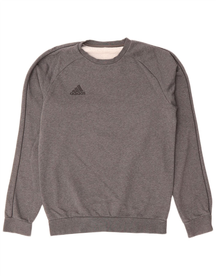Adidas Mens Sweatshirt Jumper Small Grey Cotton