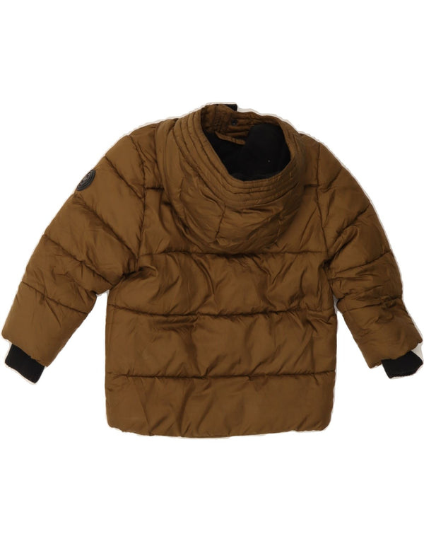 MICHAEL KORS Baby Boys Hooded Padded Jacket 18-24 Months Brown Colourblock