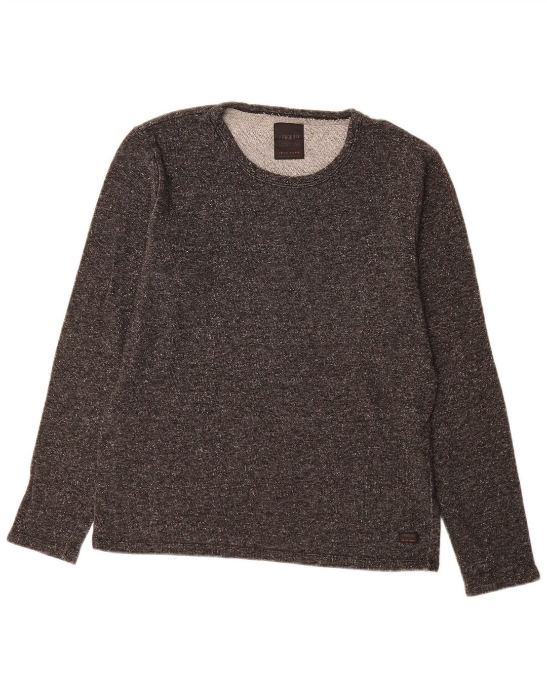 Vintage Mens Top Long Sleeve Large Grey Cotton