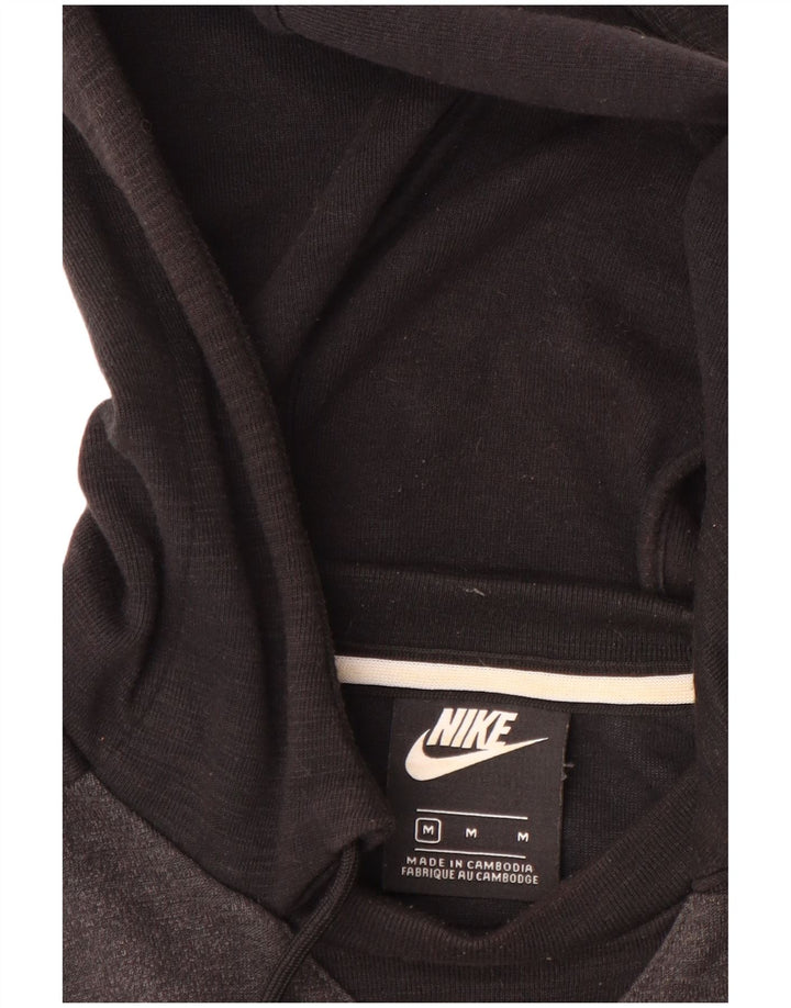 NIKE Mens Hoodie Jumper Medium Grey Colourblock Cotton