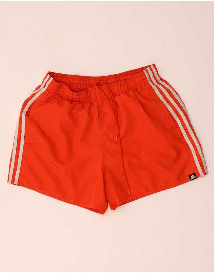 Pantaloncini sportivi Adidas da uomo in poliestere rosso medio
