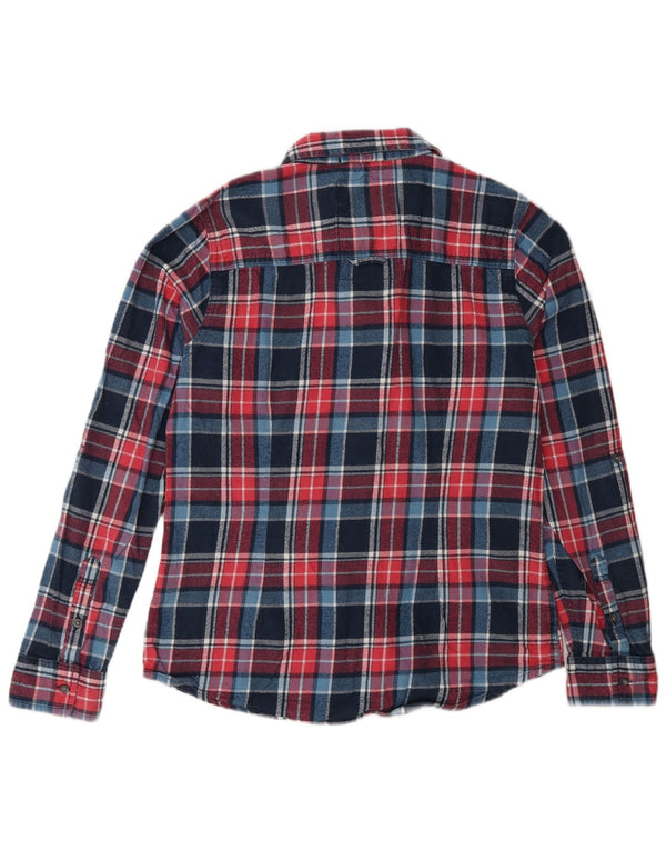 Superdry Womens Flannel Shirt UK 16 Large Multicoloured Check Cotton