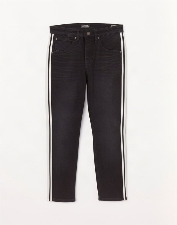 Jack & Jones Mens Straight Jeans W34 L27 Black Cotton