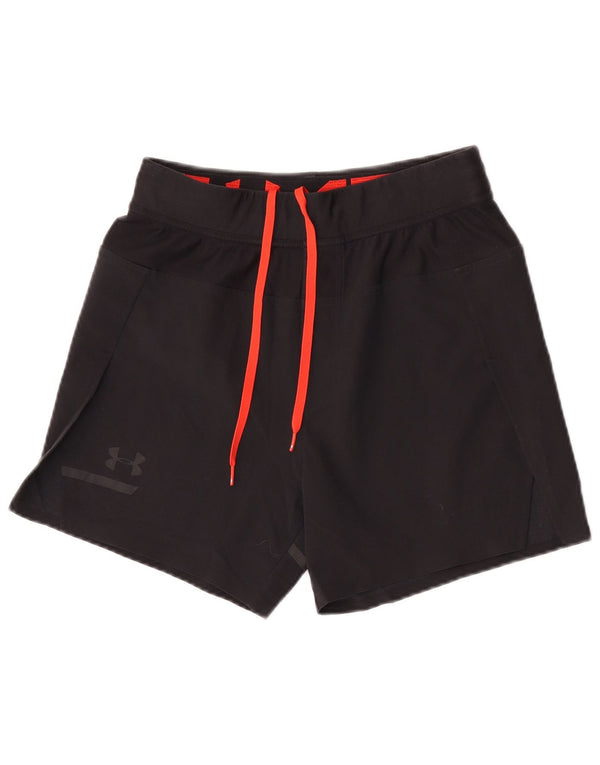 Under Armour Womens Heat Gear Sport Shorts UK 10 Small Navy Blue
