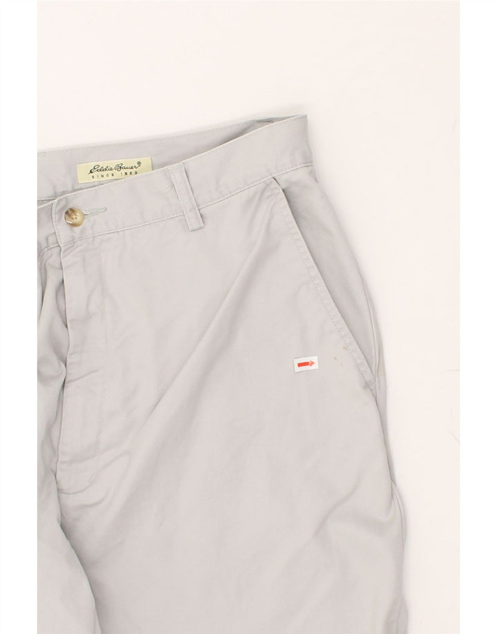EDDIE BAUER Womens Tapered Chino Trousers US 16 2XL W34 L32  Grey Cotton | Vintage Eddie Bauer | Thrift | Second-Hand Eddie Bauer | Used Clothing | Messina Hembry 