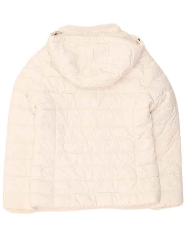 Tommy Hilfiger Dame Hættejakke UK 14 Medium White Polyester