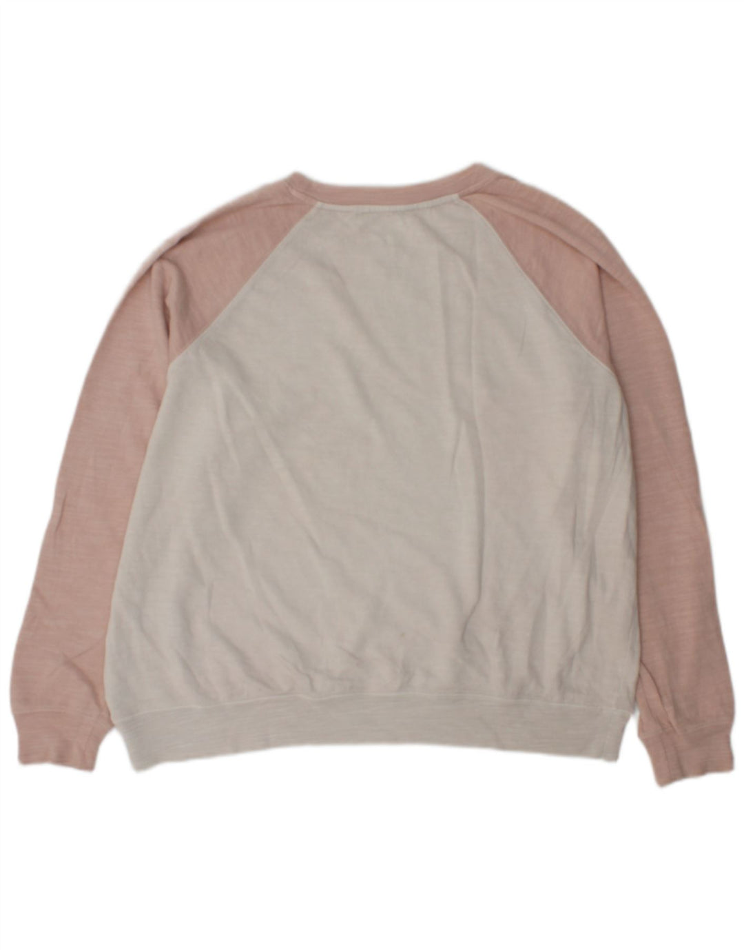 Marks & Spencer Womens Sweatshirt Jumper UK 16 Large Off White Colourblock
