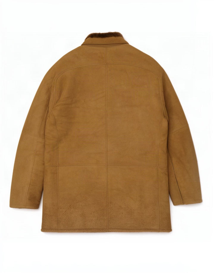 Jachetă vintage pentru bărbați din shearling IT 50 Large Brown