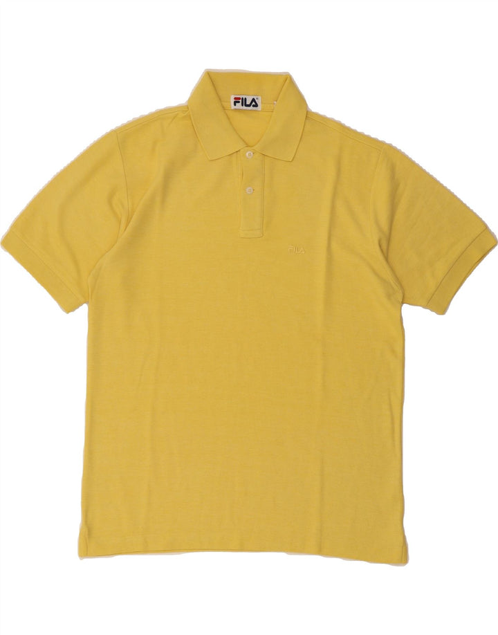 FILA Mens Polo Shirt Small Yellow Cotton Vintage Fila and Second-Hand Fila from Messina Hembry 