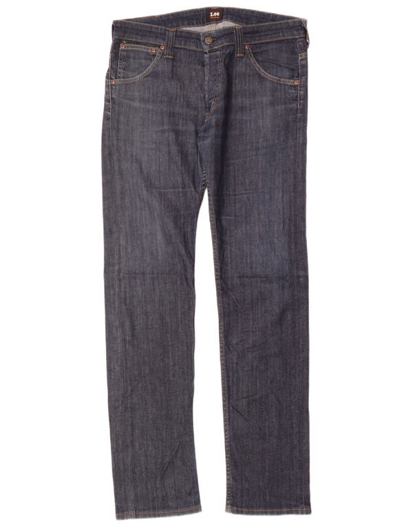Lee Mens Powell Slim Jeans W34 L34 Marineblå Bomuld
