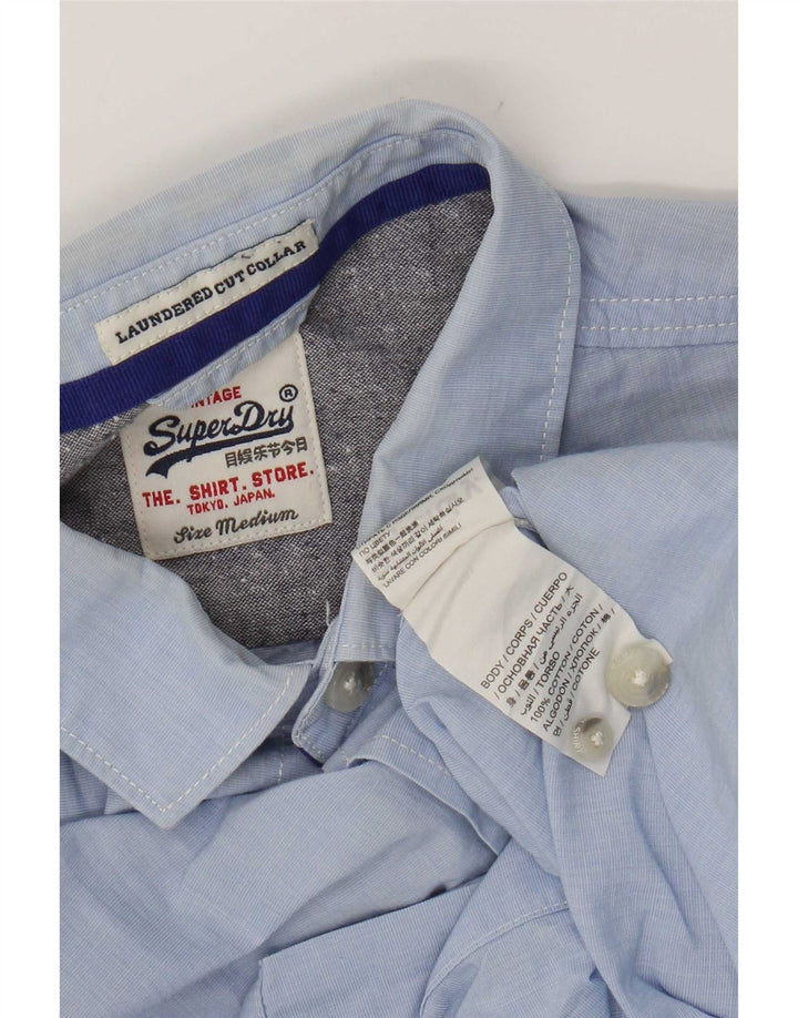 Superdry Mens Shirt Medium Blue Cotton
